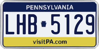 PA license plate LHB5129