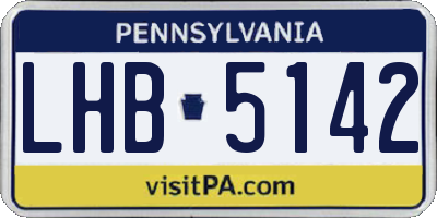PA license plate LHB5142