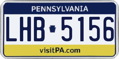 PA license plate LHB5156