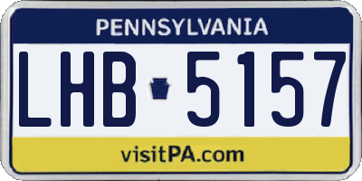 PA license plate LHB5157