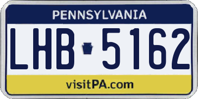 PA license plate LHB5162