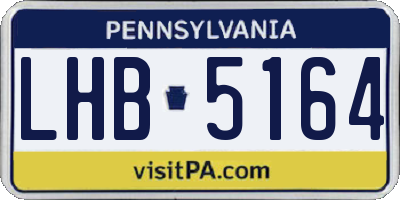 PA license plate LHB5164