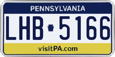 PA license plate LHB5166