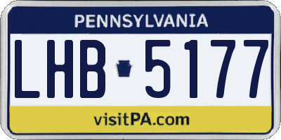 PA license plate LHB5177