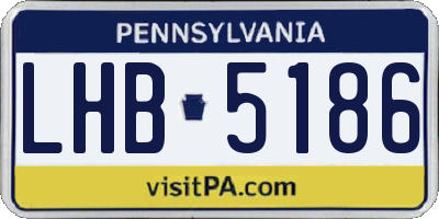 PA license plate LHB5186
