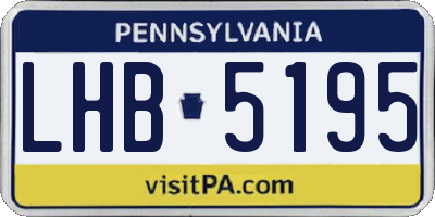 PA license plate LHB5195