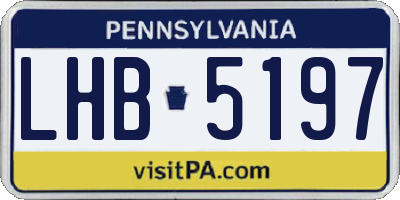 PA license plate LHB5197