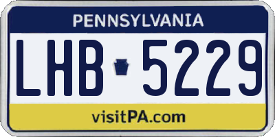 PA license plate LHB5229