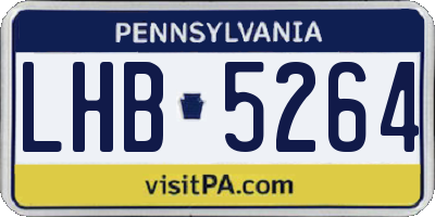 PA license plate LHB5264