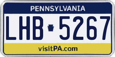 PA license plate LHB5267
