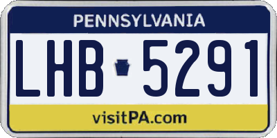 PA license plate LHB5291