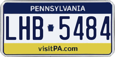 PA license plate LHB5484