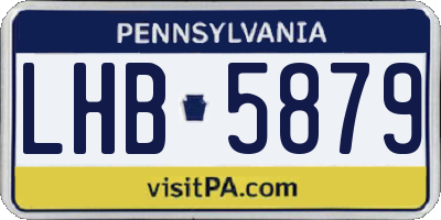 PA license plate LHB5879