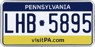 PA license plate LHB5895