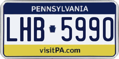 PA license plate LHB5990