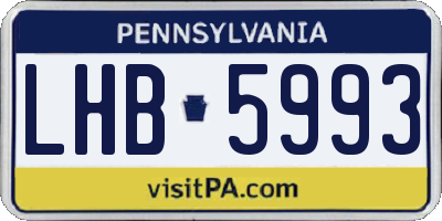 PA license plate LHB5993
