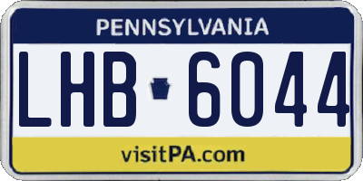 PA license plate LHB6044