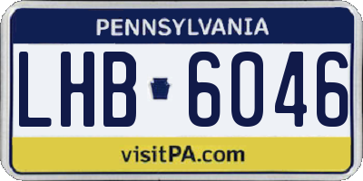 PA license plate LHB6046