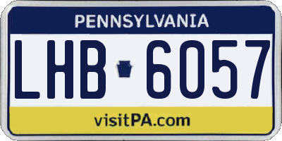 PA license plate LHB6057