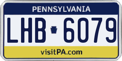 PA license plate LHB6079