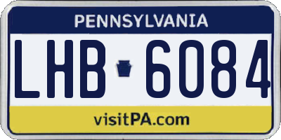 PA license plate LHB6084