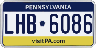 PA license plate LHB6086