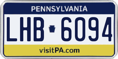 PA license plate LHB6094
