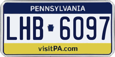 PA license plate LHB6097