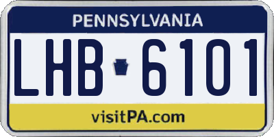 PA license plate LHB6101