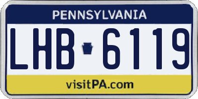 PA license plate LHB6119
