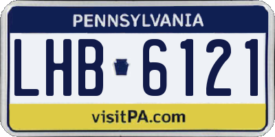 PA license plate LHB6121