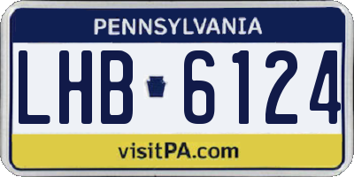 PA license plate LHB6124