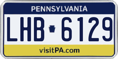 PA license plate LHB6129