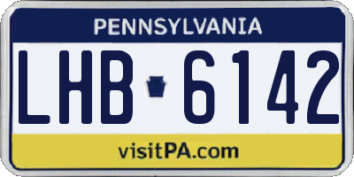 PA license plate LHB6142