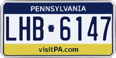 PA license plate LHB6147