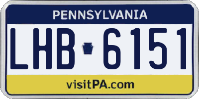 PA license plate LHB6151