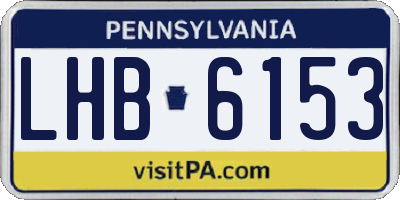 PA license plate LHB6153