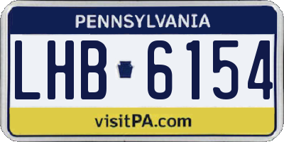 PA license plate LHB6154