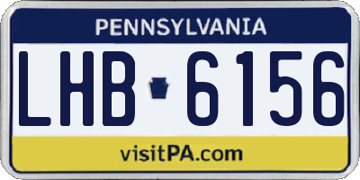PA license plate LHB6156