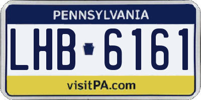 PA license plate LHB6161