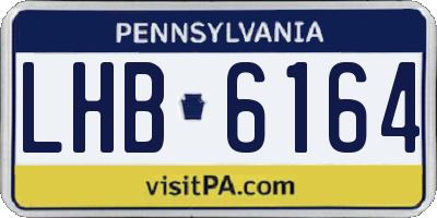 PA license plate LHB6164