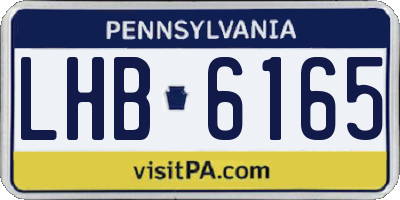 PA license plate LHB6165