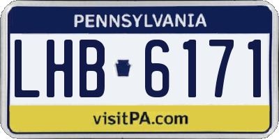 PA license plate LHB6171
