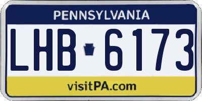 PA license plate LHB6173