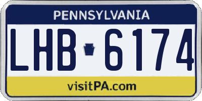 PA license plate LHB6174