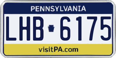 PA license plate LHB6175