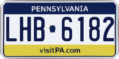 PA license plate LHB6182