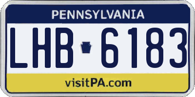 PA license plate LHB6183