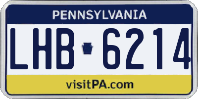 PA license plate LHB6214