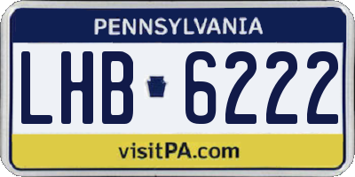 PA license plate LHB6222